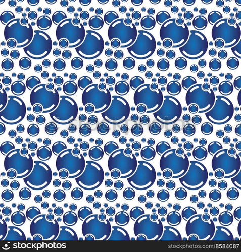Soap bubbles seamless pattern. Vector background