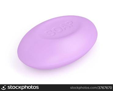 Soap on white background, 3d rendered image