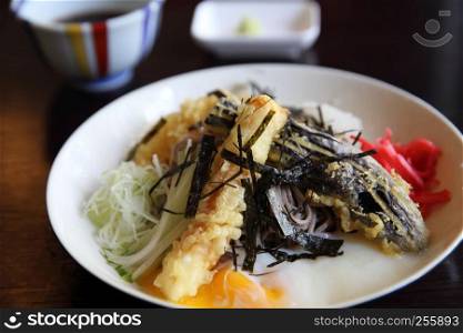 soba with tempura noodle Japanese food