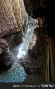 Soca river canyon in National Park of Triglavski Slovenia