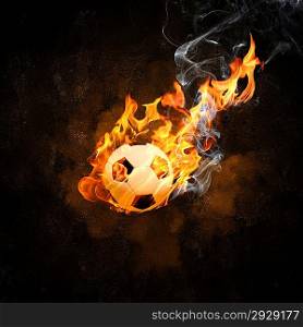 Soccer ball in fire