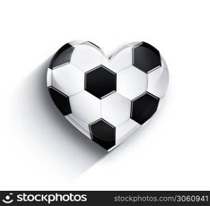 soccer ball in the shape of heart