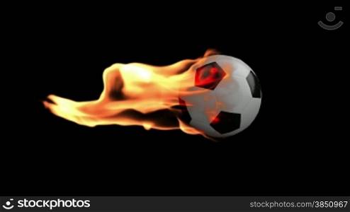 Soccer Ball on Fire with Alpha