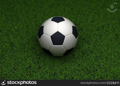 soccer ball on grass background