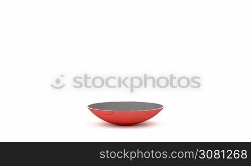 Soccer ball with Russian flag colors on white background