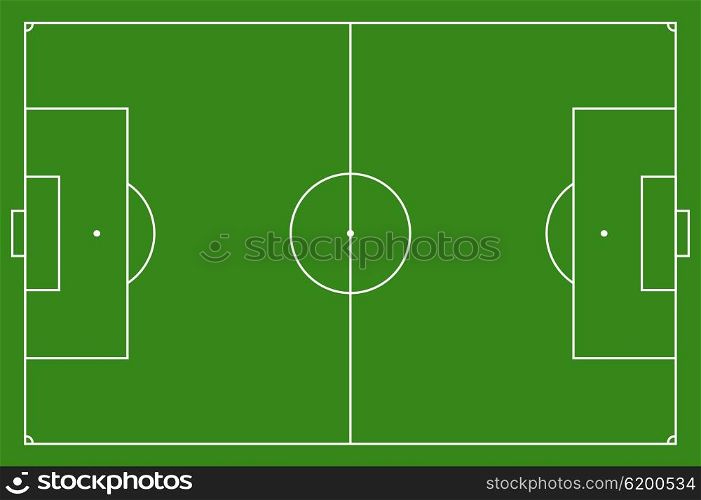 Soccer field, illustration. Football field with lines and areas. Marking the football field.