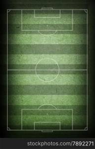 soccer field with grunge paper texture