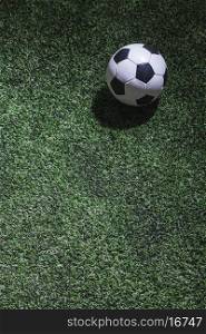 Soccer field with soccer ball