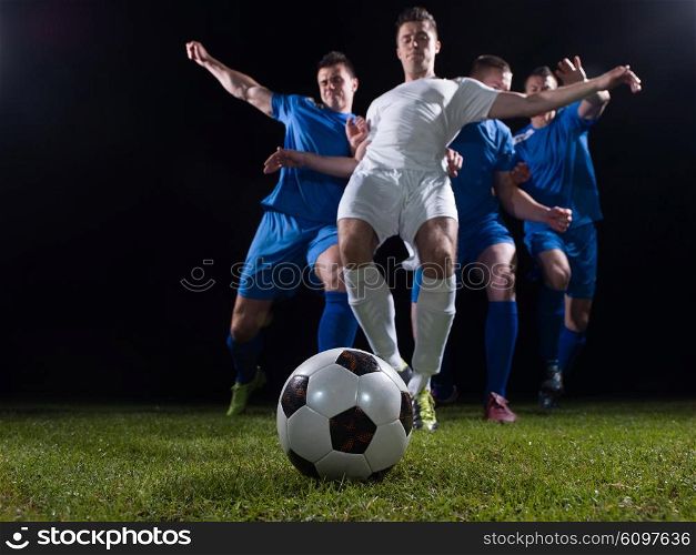 soccer football team player game duel isolated on black background