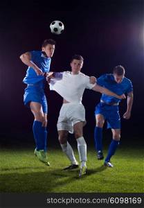 soccer football team player game duel isolated on black background