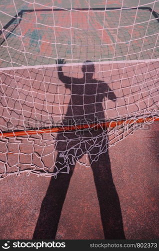 soccer goal sports equipment in the field in the street