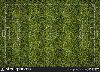 soccer or football filed, top view
