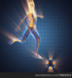 soccer player bones radiography