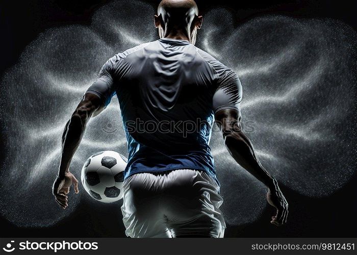 Soccer Player. Sport Background. Illustration Generative AI