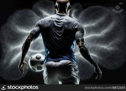 Soccer Player. Sport Background. Illustration Generative AI