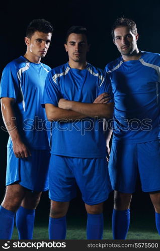 soccer players team group isolated on black background