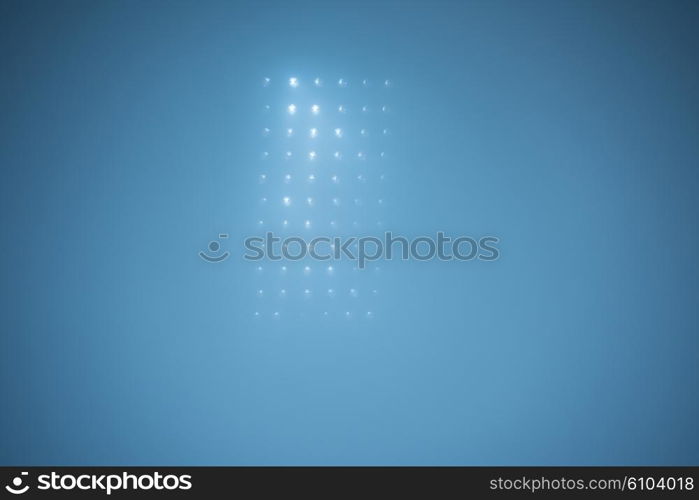 soccer stadium lights reflectors against black background