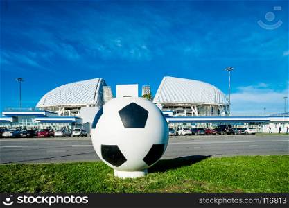 "SOCHI, RUSSIA - DECEMBER 12, 2017: View of the stadium "Fisht" in the Olympic Park"