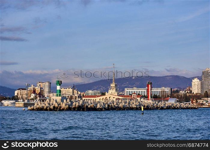 SOCHI, RUSSIA - Sea Port of Sochi