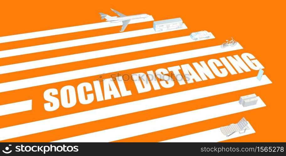 Social Distancing for Post Pandemic Recovery Concept. Social Distancing