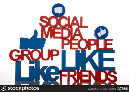 Social media communication,Internet concept, media icons set