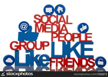 Social media, communication, modern vivid theme