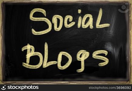 social media concept - text on a blackboard.