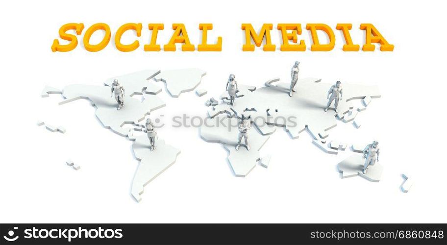 Social media Concept with a Global Business Team. Social media Concept with Business Team
