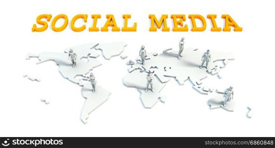 Social media Concept with a Global Business Team. Social media Concept with Business Team