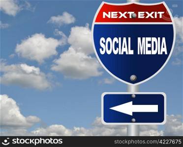 Social media road sign