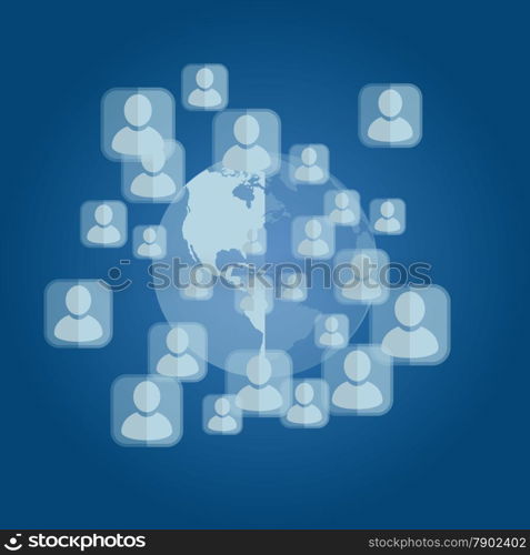 Social Network Concept: vector illustration