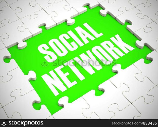 Social network marketing on networking and connection. Forums and media used for mass communication - 3d illustration.