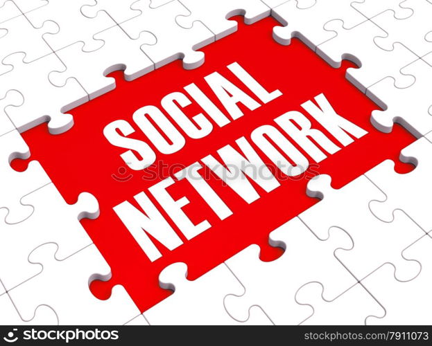 . Social Network Puzzle Shows Virtual Interactions And Online Communities