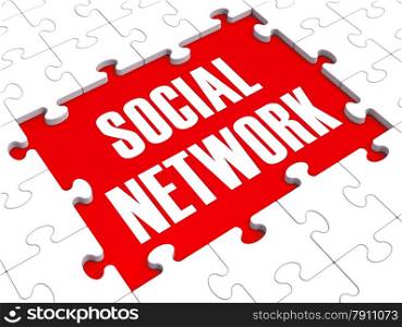 . Social Network Puzzle Shows Virtual Interactions And Online Communities