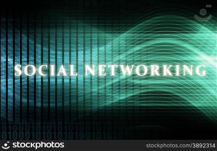 Social Networking Site Online Concept On Internet. Social Networking