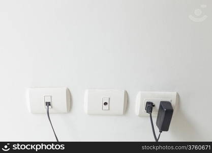 Socket and plug other devices Variety of connected devices Connection is on the wall