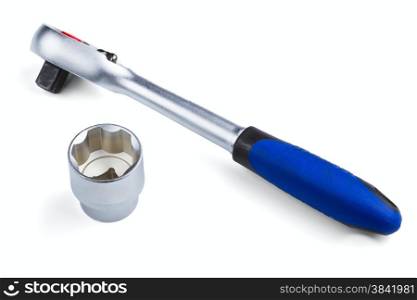 socket wrench isolated on a white background