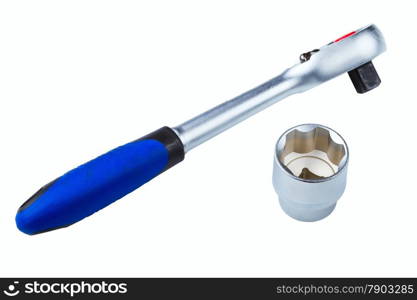 socket wrench isolated on a white background