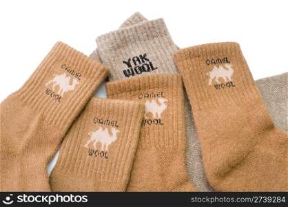 socks made of yak and camel wool