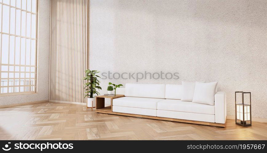 Sofa furniture and mockup modern room design minimal.3D rendering