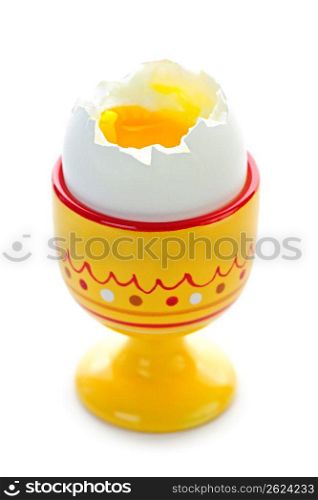 Soft boiled egg in cup