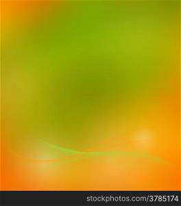 Soft colored abstract background with line wave blend effect. Green and orange blurred backdrop for web and mobile. Mesh is used to create smooth colors.&#xA;&#xA;