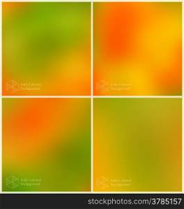 Soft colored abstract backgrounds. Set of four.. Green and orange blurred backdrop for web and mobile. Mesh is used to create smooth colors.&#xA;&#xA;