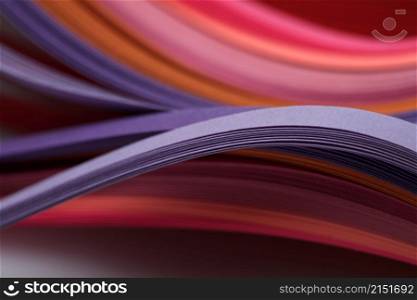 Soft focus Abstract rainbow color wave strip paper background.