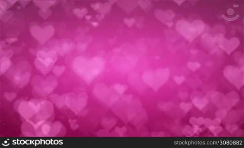 Soft Pink Background With Hearts. Valentines Day Concept