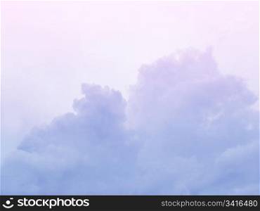 soft sky pink background with clouds