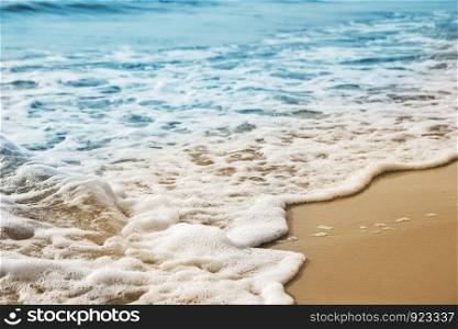 Soft wave on the sandy beach