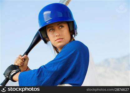 Softball Player at Bat