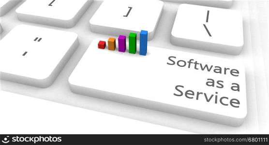 Software As A Service or SAAS as Concept. Software As A Service