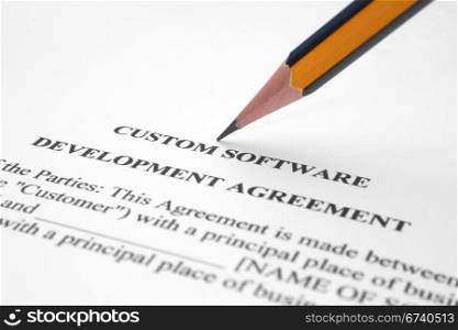 Software development agreement
